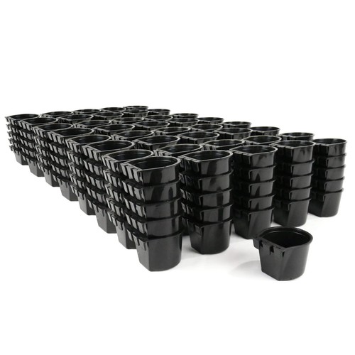 200-Pack - Black Cage Cups for Feed & Water for Poultry, Duck, Bird, Hamster