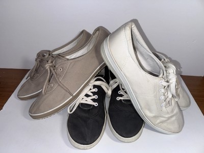 Lot Of 3 Vintage Pair Of Cabin Creek Women s Canvas Sneakers Size 8.5 Pre Owned