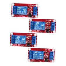 4pcs DC 12V Relay Module 1 Channel Relay Board with Optocoupler 12V-4pcs