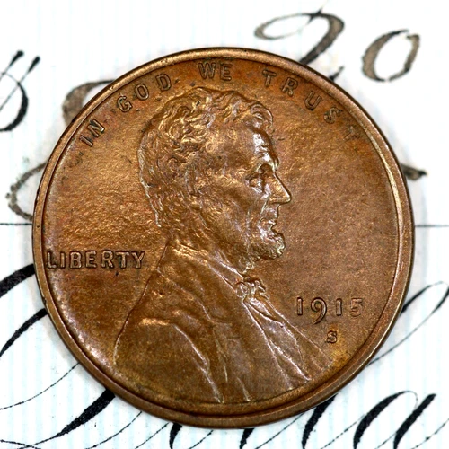 * 1915-S * NEAR+ GEM BU MS LINCOLN WHEAT PENNY * FROM ORIGINAL COLLECTION