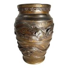 送料無料　明治期 古相馬双耳花瓶 　高さ25.5ｃｍ Yahoo!オークション - 明治期 金工美術 金銀銅象嵌 花鳥図 双耳