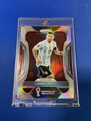 Lionel Messi Silver Prizm 2022 Panini World Cup Soccer Qatar #7 Argentina Prizms