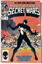Super-Heroes Secret Wars  8  Marvel 1984  First Spider-Man Black Costume  VG