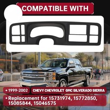 Double Din Truck Dash Kit Compatible with 1999-2002 GM Full-Size Trucks Suv'S Si