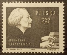 POLSKA Fi 1042 ** 1960 Ignacy Paderewski