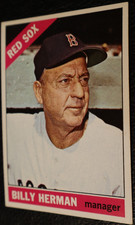 1966 TOPPS BASEBALL SET. #37 Billy Herman, Boston Red Sox, VGEX