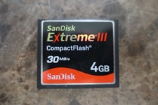 4GB Sandisk Extreme III Compact flash memory CF I DSLR CF Nikon Canon Camera