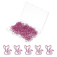 50 Pieces Small and Cute Cat Shaped Staples 31mm Red Pink