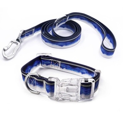 Adjustable High - quality Reflective print leash set Durable Waterproof No - tan