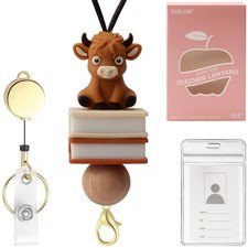 Teacher Lanyards for ID Badges and Keys Super Cute Silicone Beaded Lanyard Re...