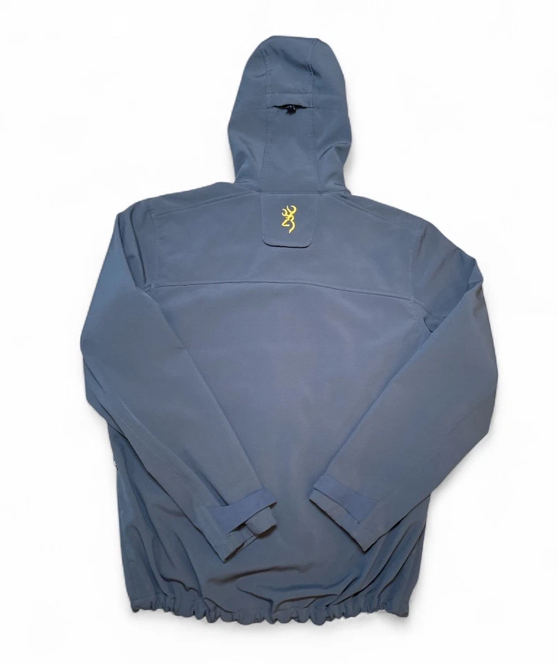 Chaqueta con Capucha Browning Softshell Para Hombre Gris Grande Cremallera Completa Poliéster Caza Foto 3 de 4