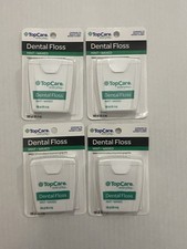 TOPCARE Dental Floss Mint Waxed 100 Yds. Lot of 4 FREE SHIPPING