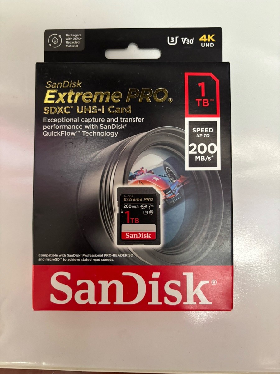 SanDisk Extreme PRO 1TB SD Card, SDXC, UHS-I, SDSDXXD-1T00