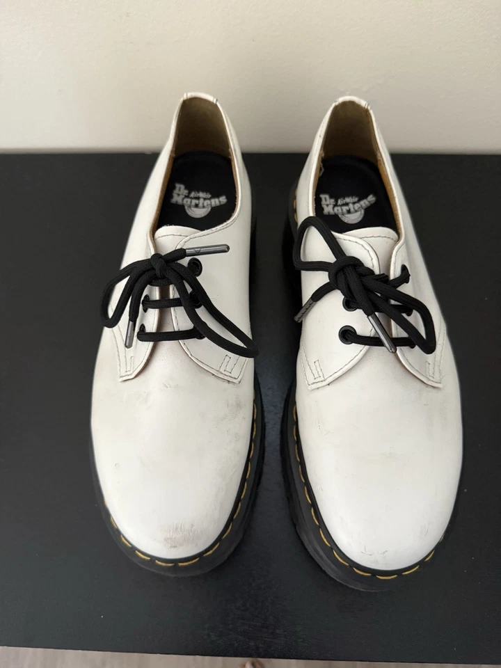 1461 Quad White Doc Martens Platform Mens Size 9 US - Image 2 of 4