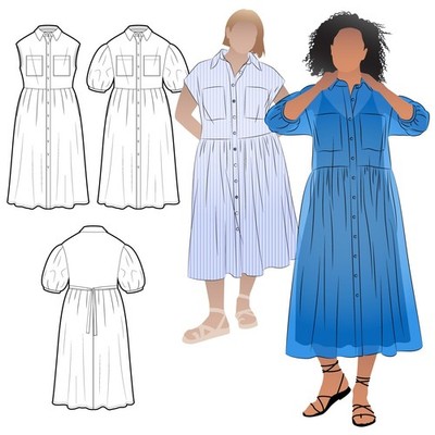 Style Arc Sewing Pattern - Emerald Woven Dress (Sizes 10-22)