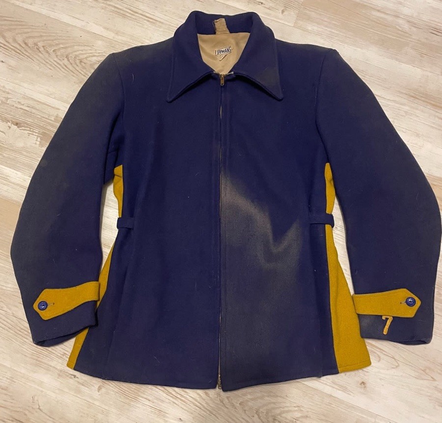 Vintage men’s 1930s wool zip up side cinch jacket - second product detail image
