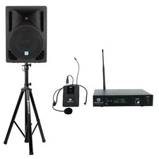 Rockville RPG10BT 10" Powered 600W DJ PA Speaker w/Bluetooth Headset Microphone
