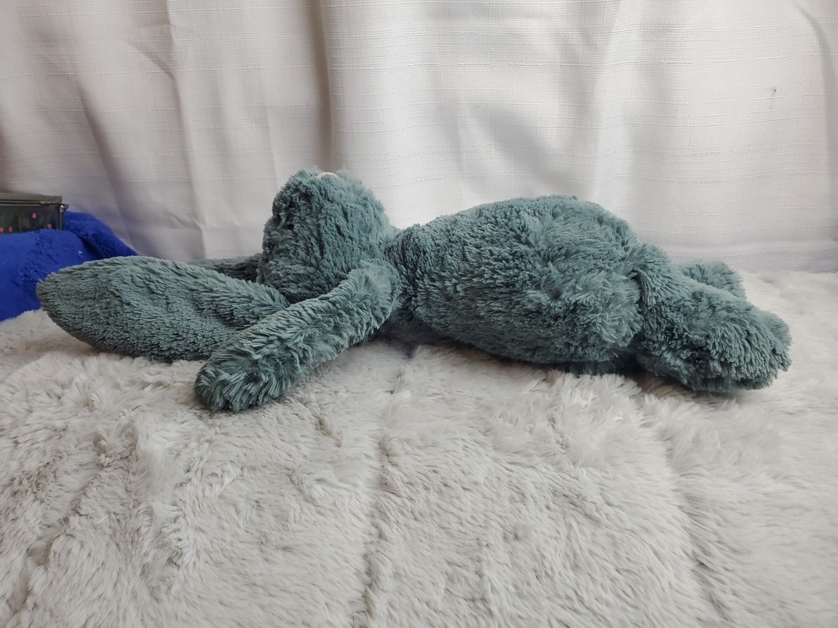 Retired HTF Jellycat Bashful Forest Green Bunny Medium Stuffed Toy
