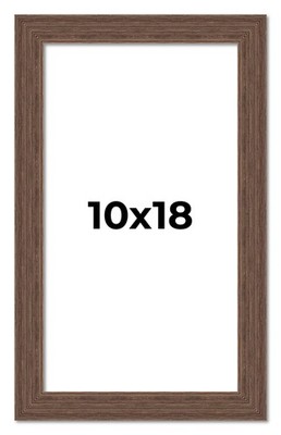 10x18 Frame Brown Barnwood Picture Frame Photo Frame UV Acrylic, Acid Free