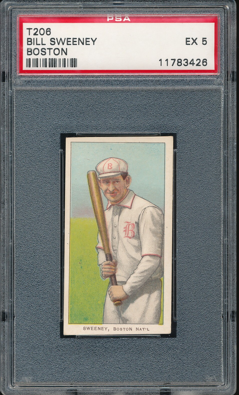 T206 Piedmont 350/25 Bill Sweeney (Boston) PSA 5