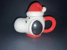 ICUP Peanuts Snoopy Mug with Lid Christmas Collectible Santa Ceramic