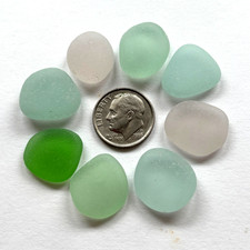 Surf Tumbled Sea Glass   Jewelry Quality   8 Medium Pieces Naturally Recycled