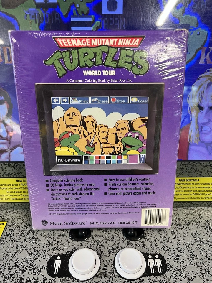 1990 Teenage Mutant Ninja Turtles TMNT World Tour IBM PC Authentic NEW SEALED - Image 2 of 4