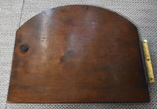 WOODEN BACK DOOR WITH HINGES AND LATCH 8.25 wide 7.5" tall