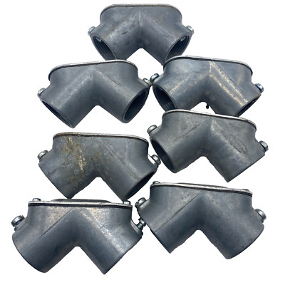 LOT OF 7 Conduit Pulling Elbow, 90° Conduit Fitting Elbow, Rigid  