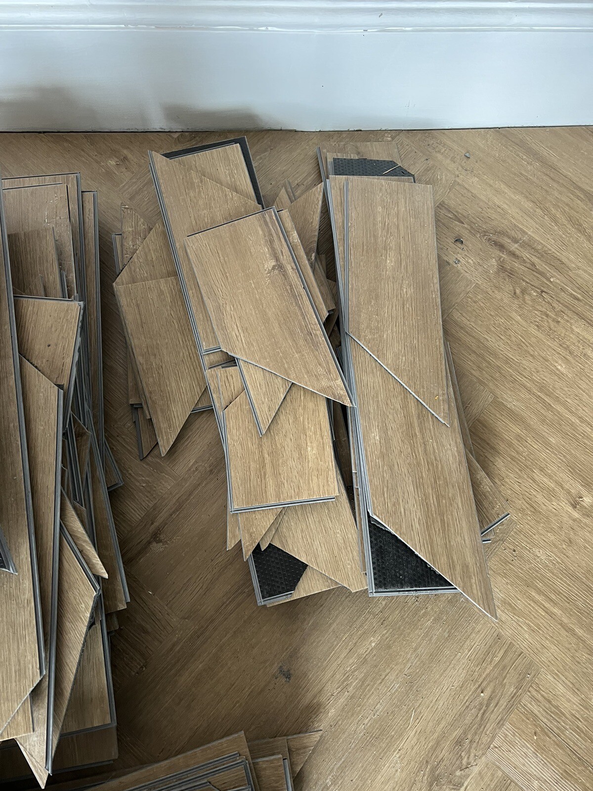 Vinyl Flooring Off Cuts Herringbone Use For Small Utility Or