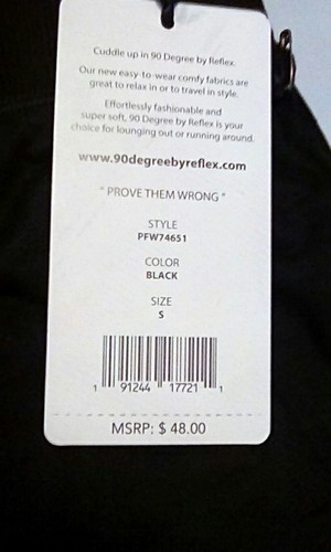 NEW 90 Degree by Reflex Women's Lounging Jogger Pants Size Small - Picture 4 of 5