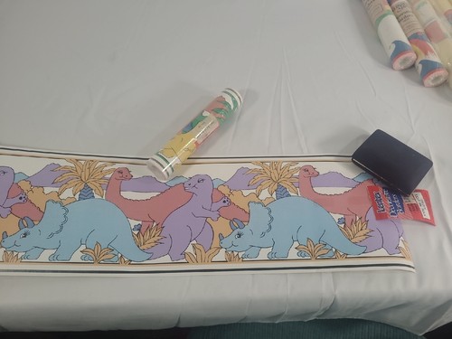 Vtg Lentex Baby Dinosaurs Nursery Wallpaper Border 5 Yards New