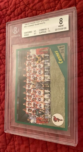 Zinedine Zidane 1990-91 Foot Panini Rookie 55 BGS 8 POP 1 None Higher 91 92 Mint
