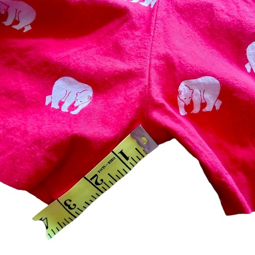 Vintage Women Boxy Romper Playsuit Red Cotton With Bears Print USA 60's 70's S/M - Picture 13 of 21
