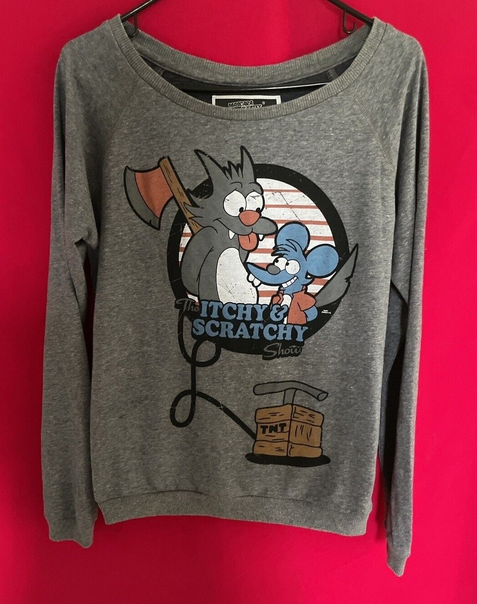 Cartoon Scratchy Sweater 90's Vintage 1992 ITCHY SCRATCHY The