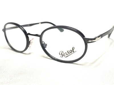 PERSOL 3128-V 95 EYEGLASSES FRAME NEW/UNUSED New PERSOL Eyeglasses 3283-V 95 52-19 145 Black & Silver  main image 3
