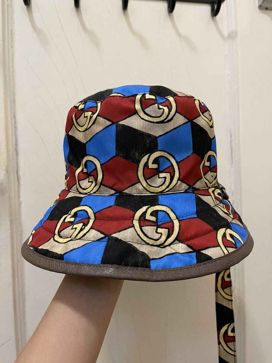 Gucci North Face Reversible Bucket Hat Black Size S 57cm Blogger Vintage  Print