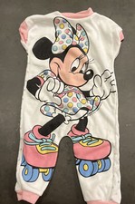 Vintage Disney Jog Togs Minnie Mouse Roller Skating Sleeper - 14.5-18lbs