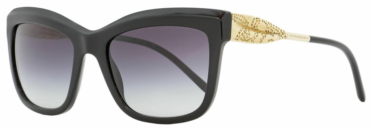 Burberry Rectangular Sunglasses BE4207 30018G 56 Black/Gold  display picture 1