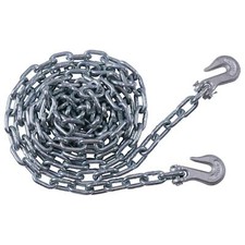 Towing Chain 14ft 3/8'' 2 Clevis Grab Hooks Tow Farm Garage