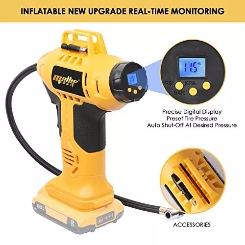 Tire Inflator Air Compressor for Dewalt 20V Max Battery 160PSI