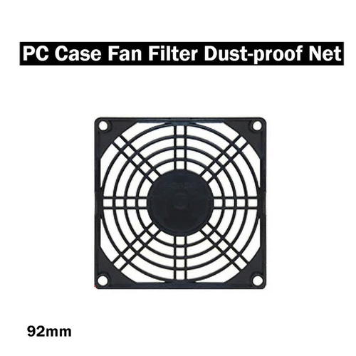 Neu 92mm PC Computer-Chassis Fan Fall Sieb Staubschutzfilter Schwarz