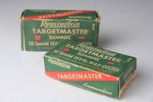 Set of 2 Vintage Empty REMINGTON Targetmaster 38 Special Kleanbore Shell Boxes