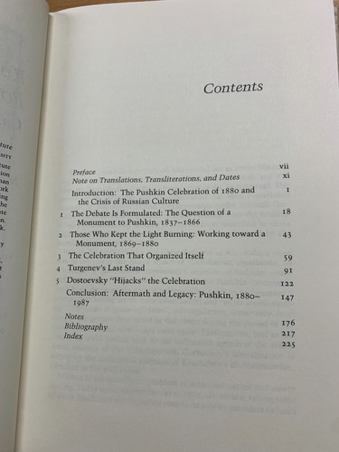 1989 1ST ED RUSSIAN LITERARY POLITICS & PUSHKIN CELEBRATION OF 1880 BOOK (P4) - Picture 8 of 18