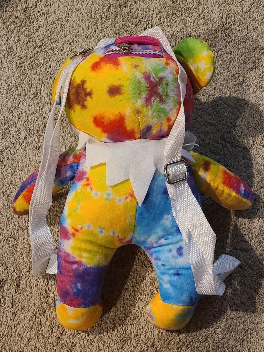 PLUSH BACKPACK - Grateful Dead Bear Rainbow by Bioworld Tie  display picture 2