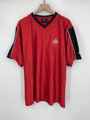 Vintage Ohio State Buckeyes Basketball Warmup Jersey Red Men s Size Large