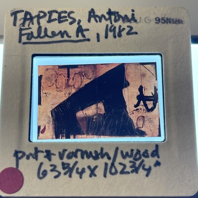 Antoni Tapies ''Fallen A'' Spanish Art 35mm Slide