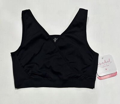 Isabel Maternity Seamless Crossover Sleep & Nursing Bra Black XL