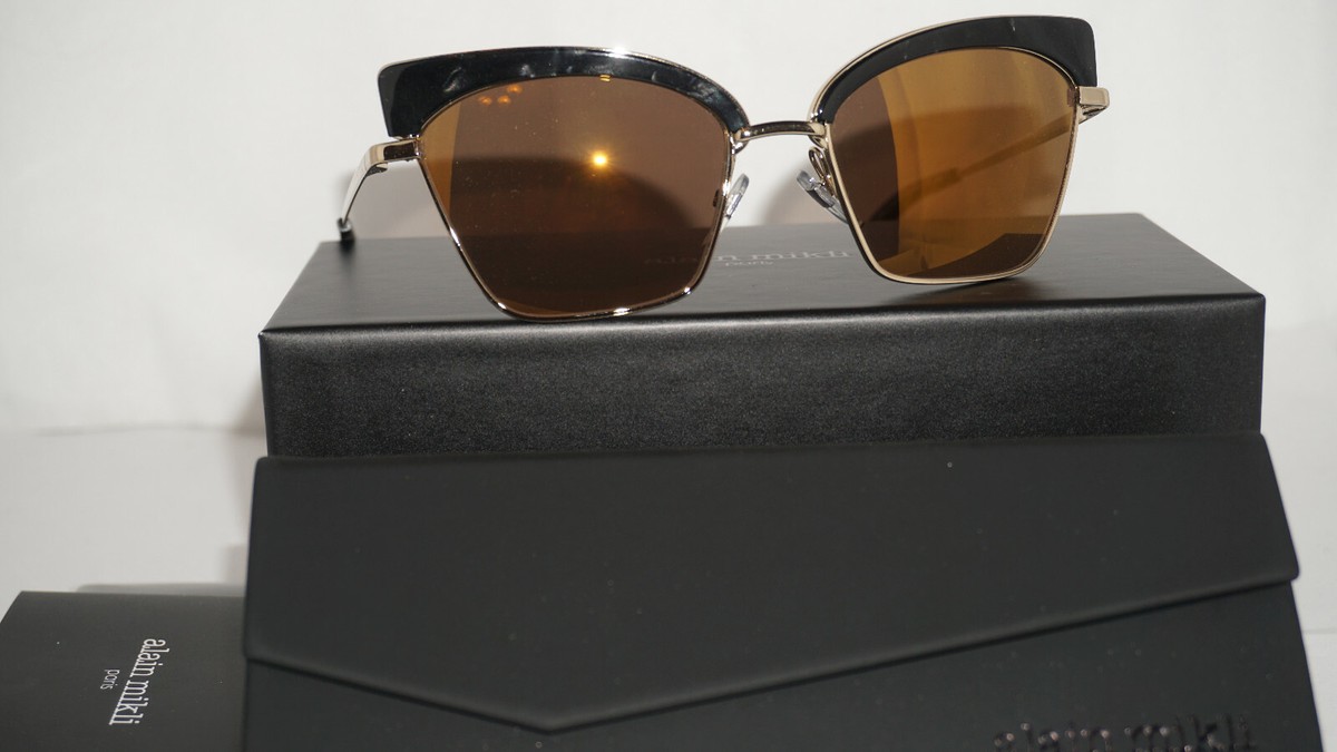 Alain Mikli Sunglasses New ALOUETTE Black Marbled Bronze  display picture 3