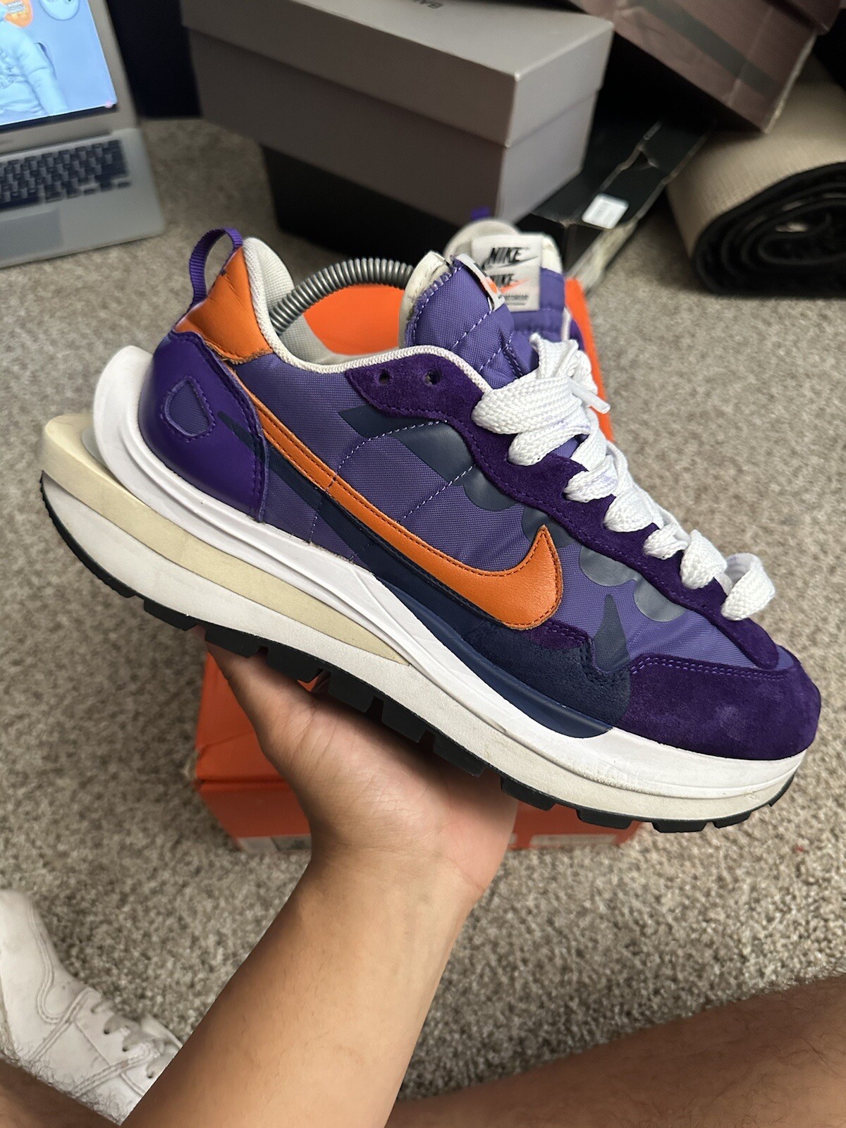 SACAI X NIKE Taglia 9 5 Nike sacai x VaporWaffle iris scuro